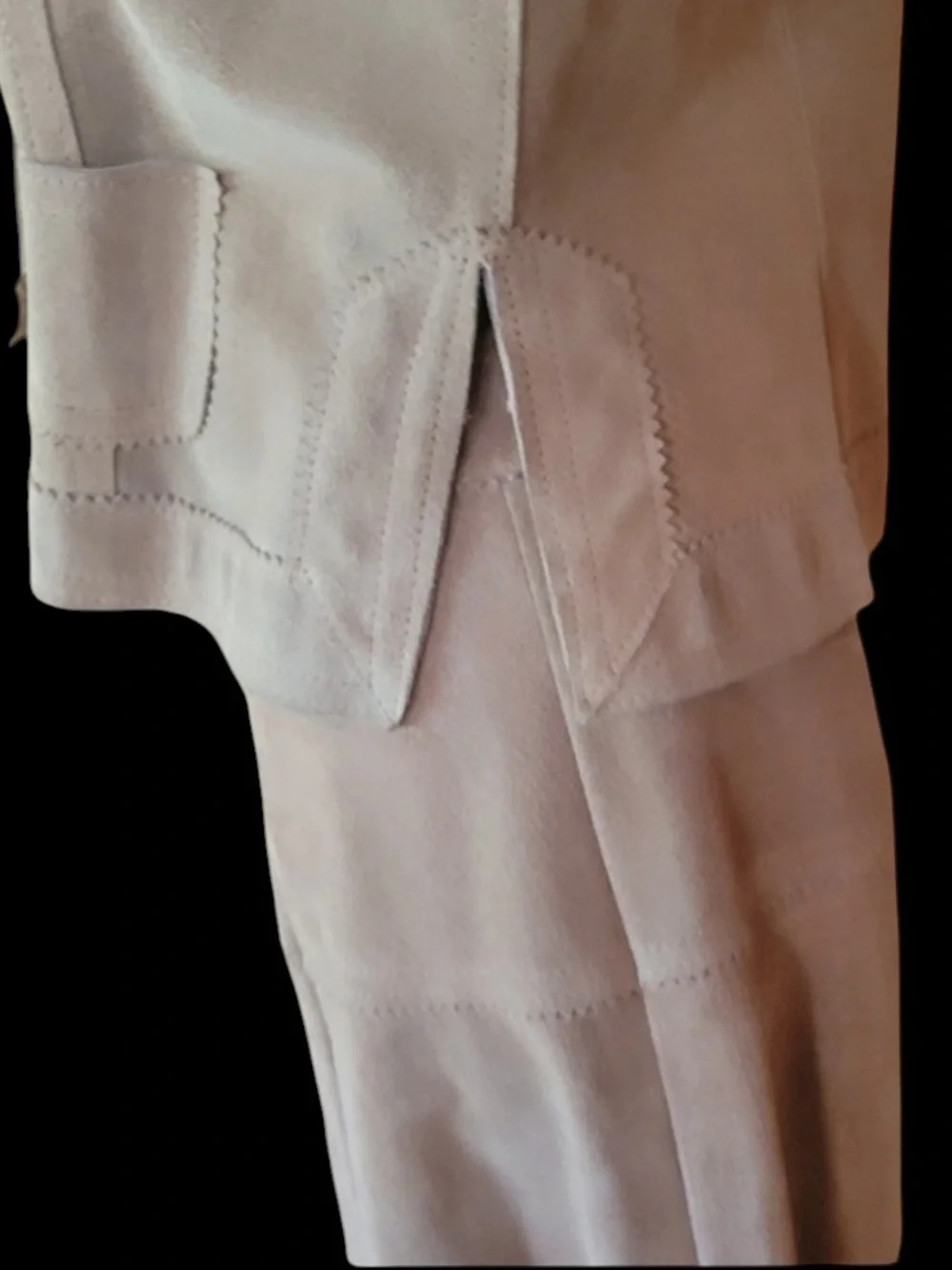 1960s/1970s Tan, Suede Vest & Skirt‎